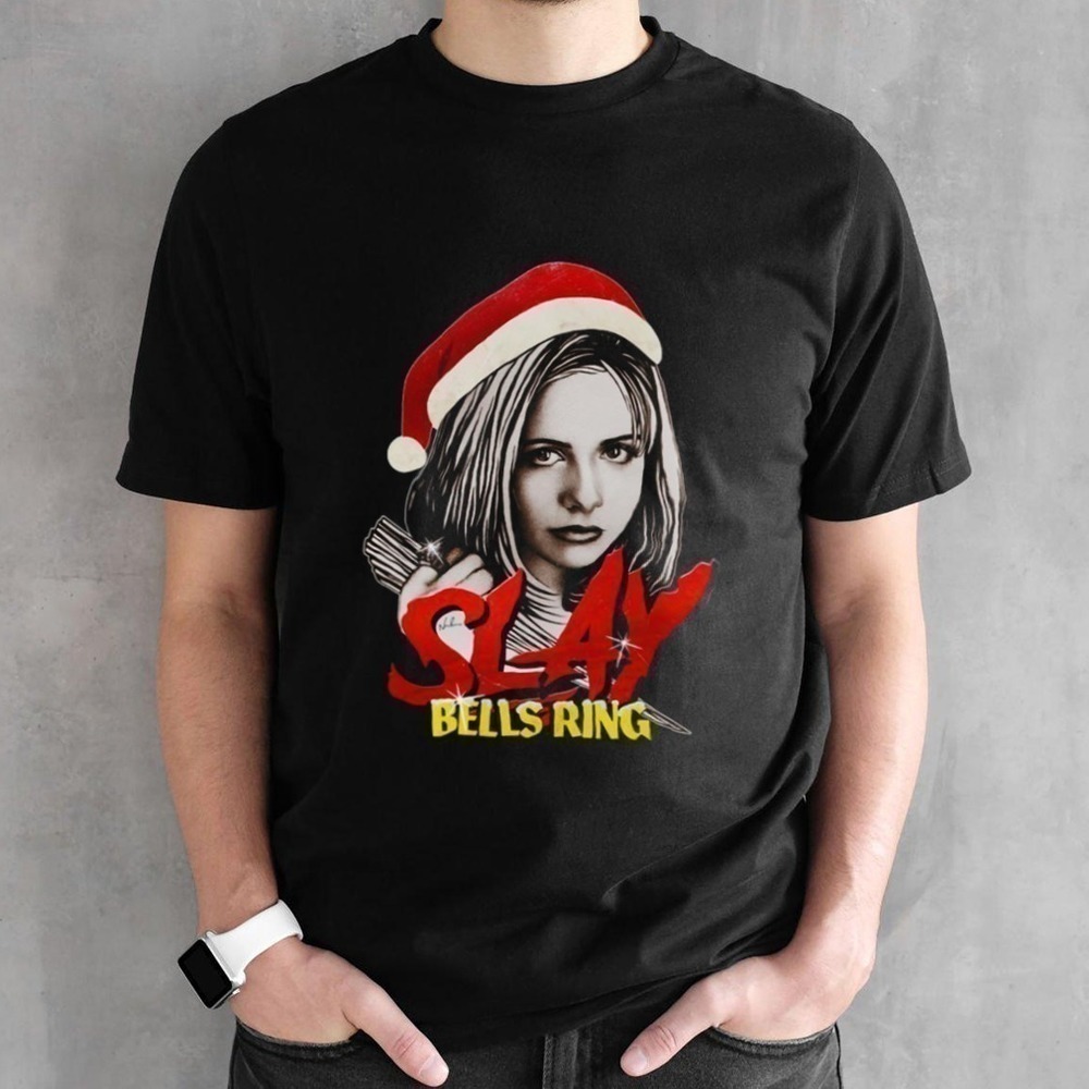 Slay Bells Ring Christmas Holiday Winter Xmas Gift Funny T-Shirt